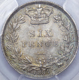 1884 Sixpence (PCGS MS64) - Victoria British Silver Coin - Superb