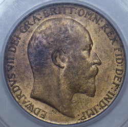 1908 Penny (CGS AU 78) - Edward VII British Bronze Coin - Superb