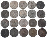 1806 - 1807 Halfpennies Lot (20 Coins) - George III British Copper Coins