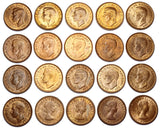 1937 - 1956 High Grade Farthings Date Run (20 Coins) - British Bronze Coins