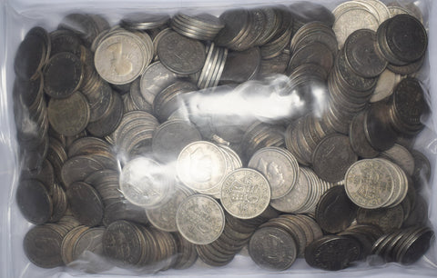1947 - 1967 Halfcrowns Lot (500 Coins) - British Coins - 5.65kg, £50 Face Value