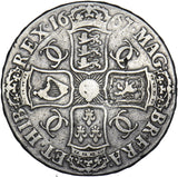 1667 Crown - Charles II British Silver Coin