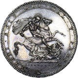 1818 LIX Crown - George III British Silver Coin - Very Nice
