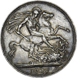 1902 Crown - Edward VII British Silver Coin - Nice