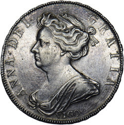 1703 VIGO Halfcrown - Anne British Silver Coin - Very Nice