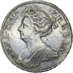 1708 Halfcrown - Anne British Silver Coin - Very Nice