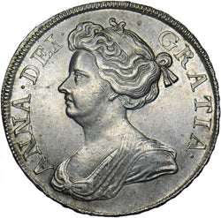 1713 Halfcrown - Anne British Silver Coin - Very Nice