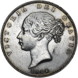 1844 Halfcrown - Victoria British Silver Coin - Nice