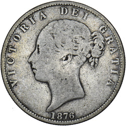 1876 Halfcrown - Victoria British Silver Coin