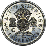 1951 Proof Florin - George VI British Coin - Superb