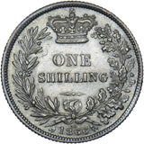 1866 Shilling - Victoria British Silver Coin - Very Nice