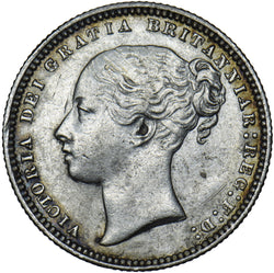 1868 Shilling - Victoria British Silver Coin - Nice