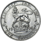 1906 Shilling - Edward VII British Silver Coin - Very Nice