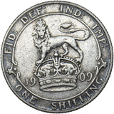 1909 Shilling - Edward VII British Silver Coin