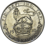 1920 Shilling - George V British Silver Coin - Very Nice