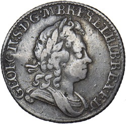 1723 Sixpence - George I British Silver Coin - Nice