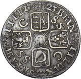 1723 Sixpence - George I British Silver Coin - Nice