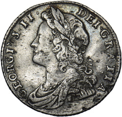 1731 Sixpence - George II British Silver Coin