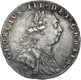 1787 Sixpence - George III British Silver Coin - Nice