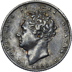 1826 Sixpence - George IV British Silver Coin - Nice