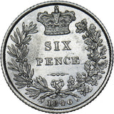 1846 Sixpence - Victoria British Silver Coin - Very Nice