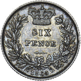 1865 Sixpence (RFG for REG) - Victoria British Silver Coin - Very Nice
