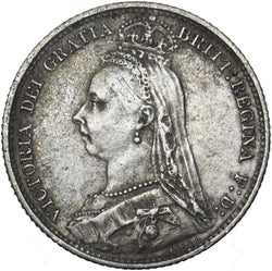1889 Sixpence - Victoria British Silver Coin
