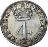 1713 Maundy Fourpence - Anne British Silver Coin - Nice