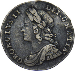 1729 Threepence - George II British Silver Coin