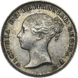 1845 Threepence - Victoria British Silver Coin - Very Nice