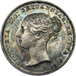 1859 Threepence - Victoria British Silver Coin - Superb