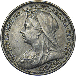 1900 Threepence - Victoria British Silver Coin - Nice