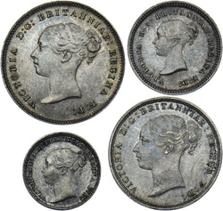 1887 Maundy Set - Victoria British Silver Coins - Superb