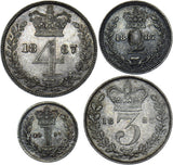 1887 Maundy Set - Victoria British Silver Coins - Superb