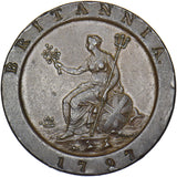 1797 Cartwheel Twopence - George III British Copper Coin - Very Nice