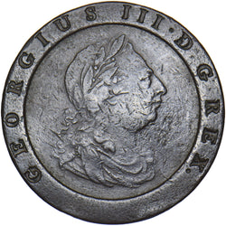1797 Cartwheel Twopence - George III British Copper Coin - Nice
