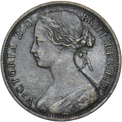 1874 H Penny - Victoria British Bronze Coin - Nice