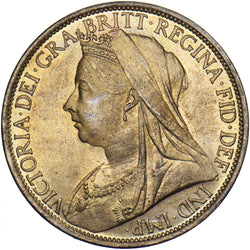 1895 Penny - Victoria British Bronze Coin - Superb