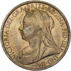 1895 Penny - Victoria British Bronze Coin - Superb