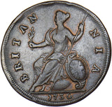 1730 Halfpenny (GEOGIVS Error) - George II British Copper Coin - Nice