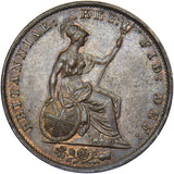 1853 Halfpenny - Victoria British Copper Coin - Very Nice