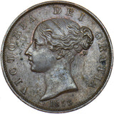 1853 Halfpenny - Victoria British Copper Coin - Nice