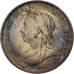 1901 Halfpenny - Victoria British Bronze Coin - Very Nice