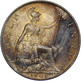 1901 Halfpenny - Victoria British Bronze Coin - Very Nice