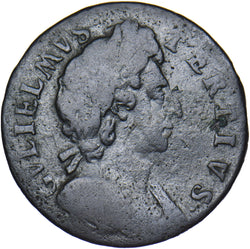 1698 Farthing (Date in Exergue) - William III British Copper Coin