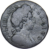 1698 Farthing (Date in Exergue) - William III British Copper Coin