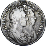 1689 Halfcrown (Holed) - William & Mary British Silver Coin