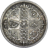 1849 Godless Florin - Victoria British Silver Coin - Very Nice