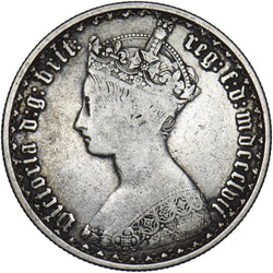 1857 Gothic Florin - Victoria British Silver Coin