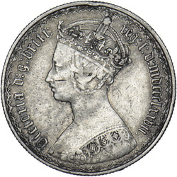 1877 Gothic Florin - Victoria British Silver Coin